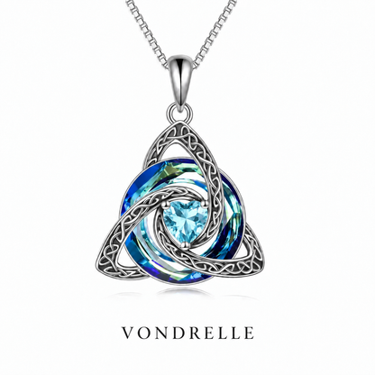 Celtic Trinity Knot Birthstone Necklace