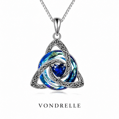 Celtic Trinity Knot Birthstone Necklace